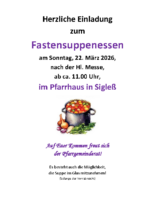 Einladung zum Fastensuppenessen 2026
